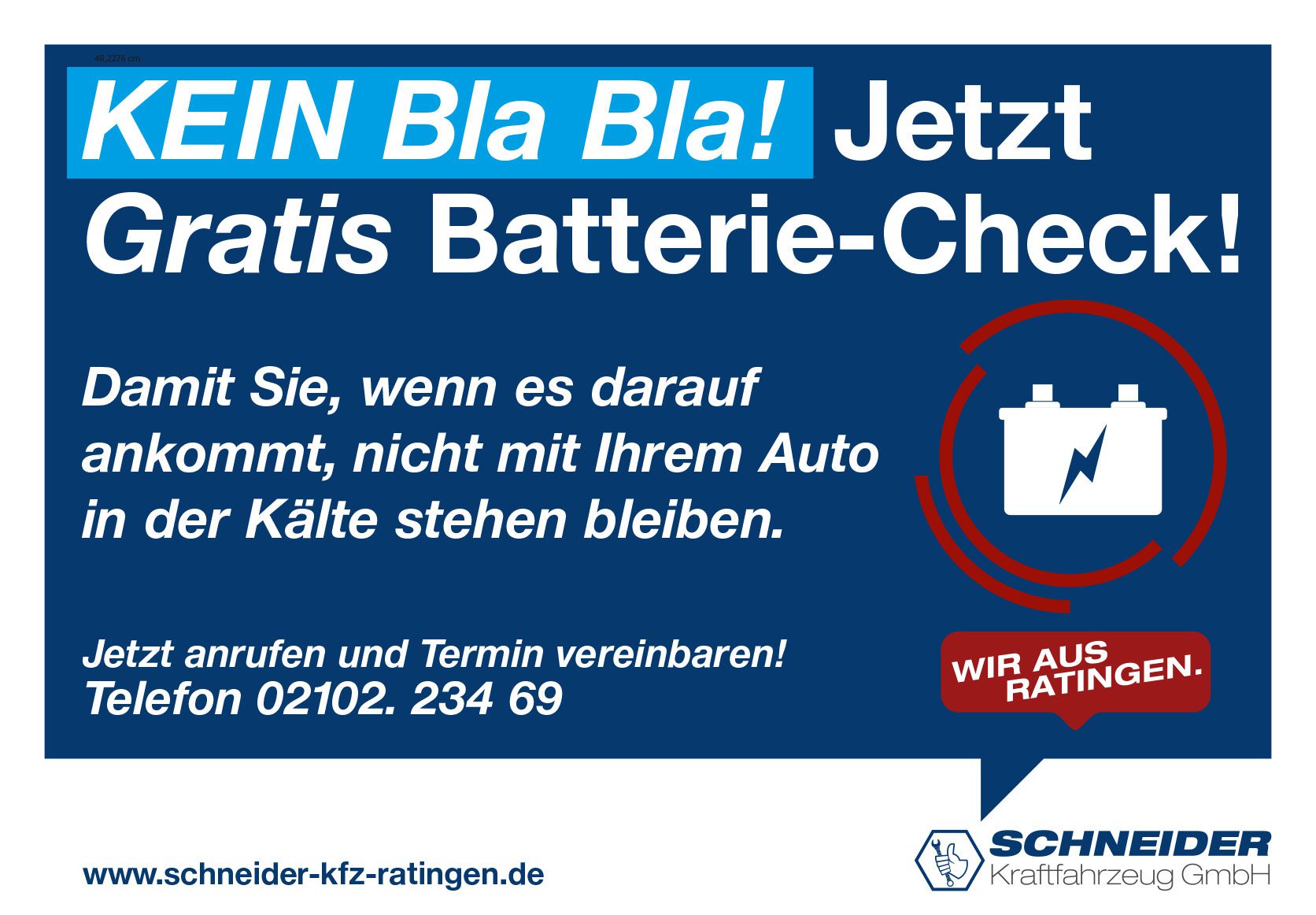 Schneider KFZ GmbH Gratis Batterie Check