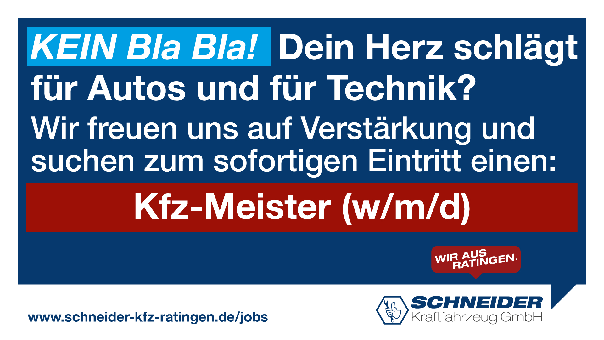 Kfz-Meister | Schneider Kraftfahrzeug GmbH - Ratingen